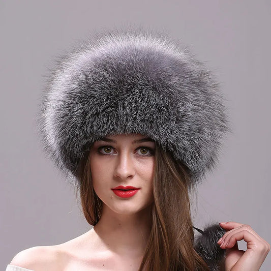 Top Mongolian Princess Hat with Pompom Winter