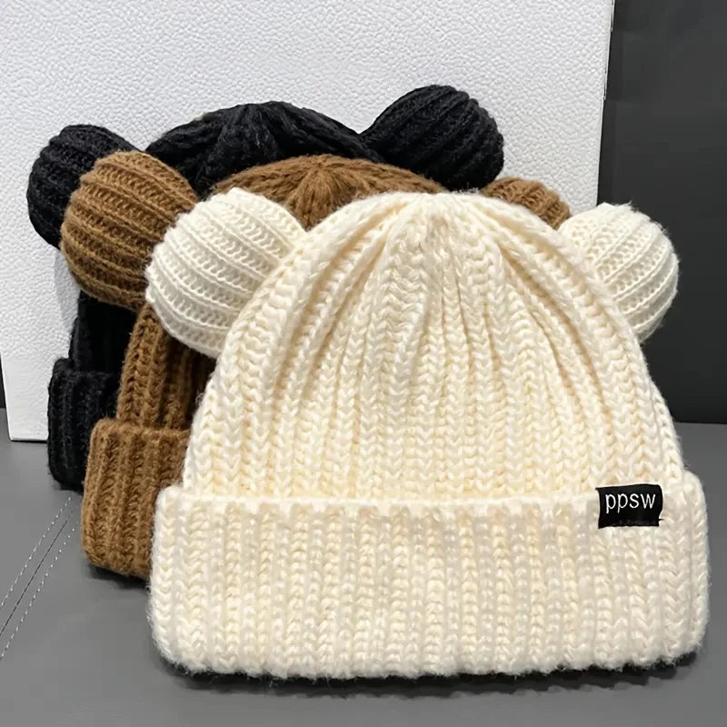 Winter Warm Woolen Hats Designer Kpop Personality Bonnet