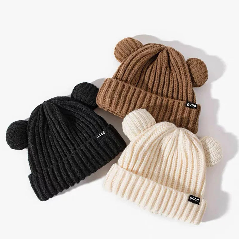 Winter Warm Woolen Hats Designer Kpop Personality Bonnet